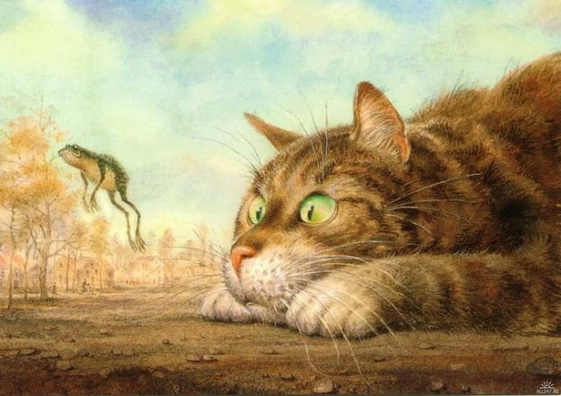 У дитинстві у нього був красивий котяра червоного забарвлення з зеленими очима, зараз вдома живе інтелектуал котячого світу - кіт породи російська блакитна по імені Чарлі